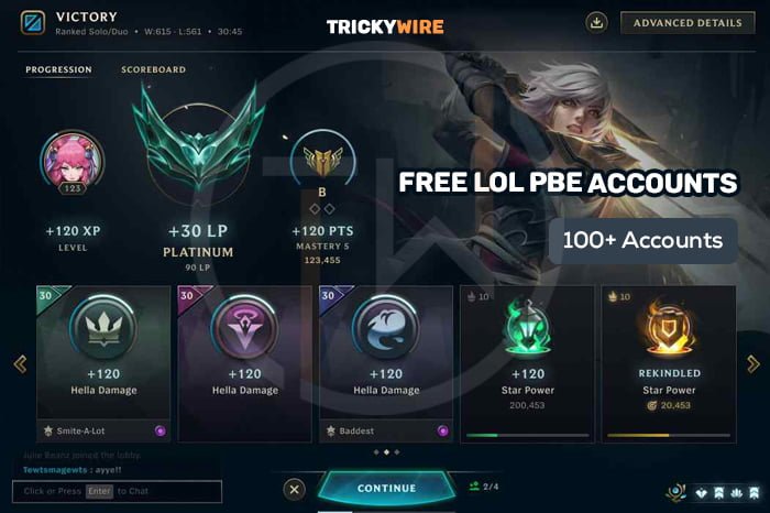 Free Lol PBE Account